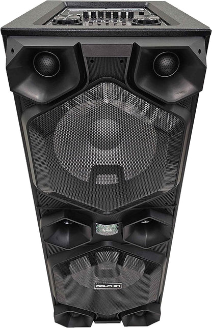 Dolphin SP-165BT Ultimate Block Party Speaker with Elite Premium Sound | Large, Bluetooth | Dual 15" 7000 Watts