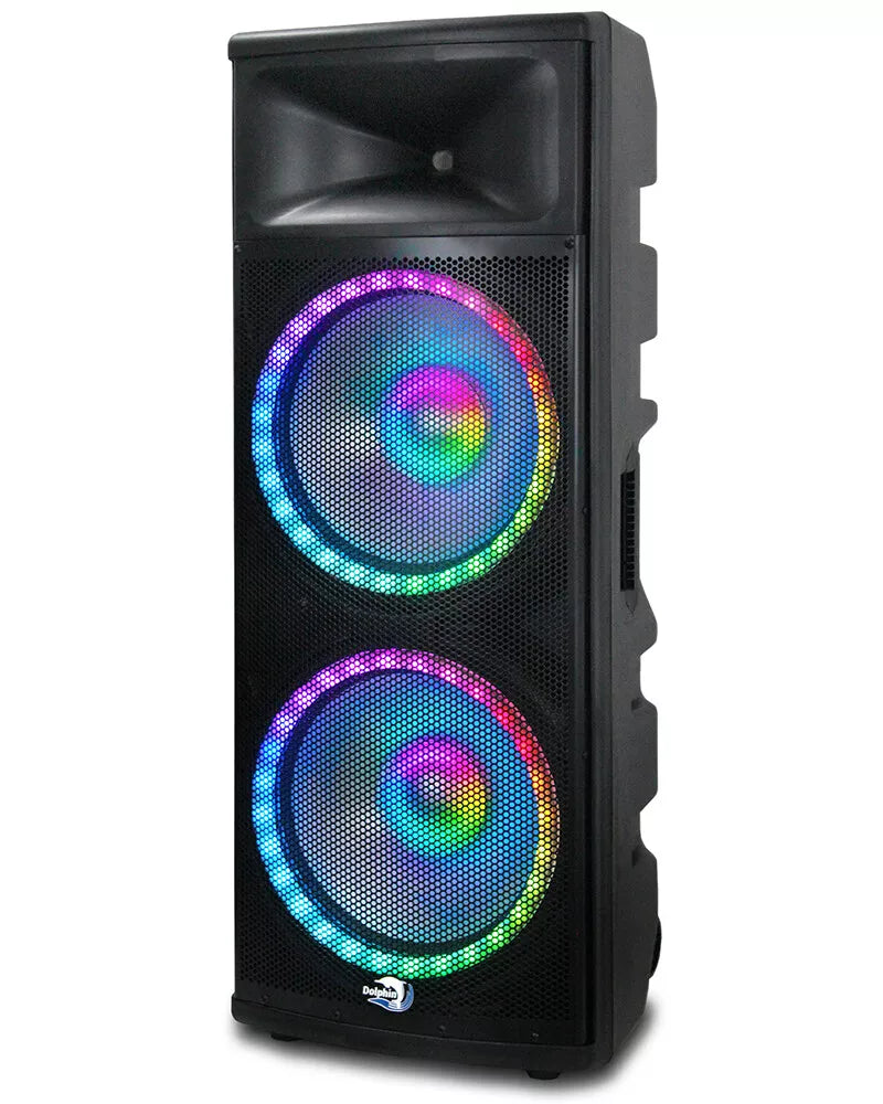 Dolphin SPX-280BT Powerful Deep Bass Dual 15" Woofer 6500W Ground Shaker Speaker